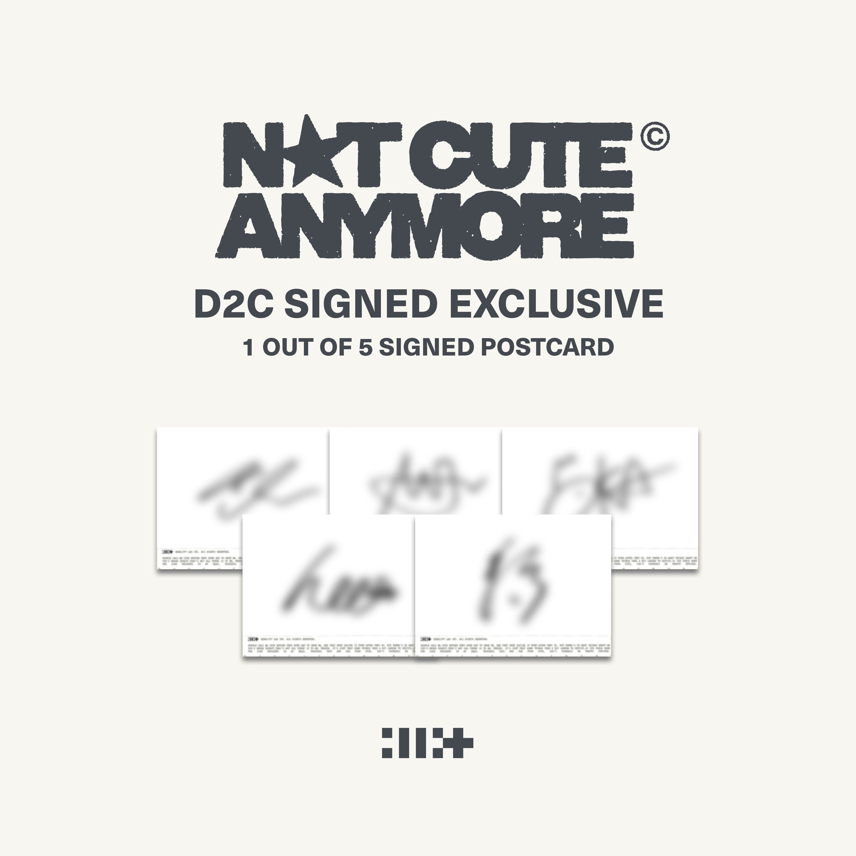 NOT CUTE ANYMORE [NOT MY NAME Ver.] (SIGNED EXCLUSIVE)